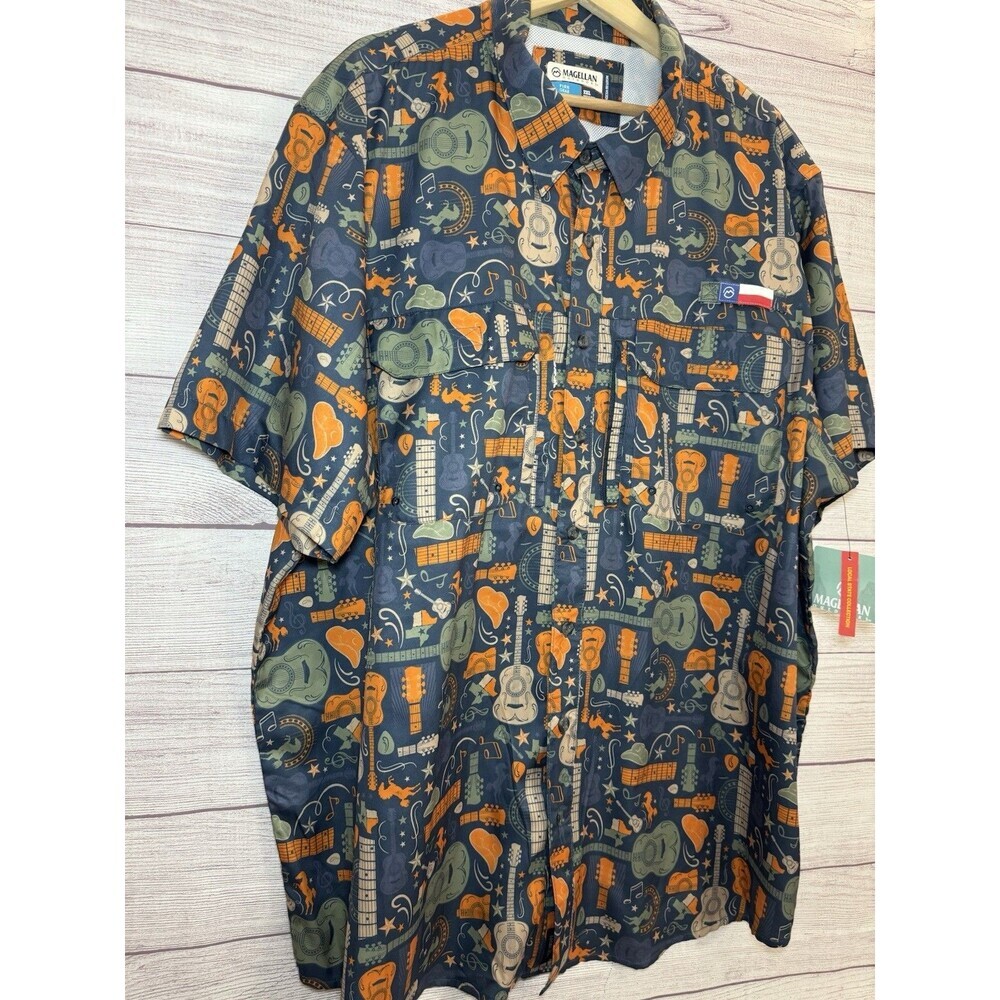 MAGELLAN Fishing Shirt Sz 2XL Academy GREEN - Picture 3 of 13